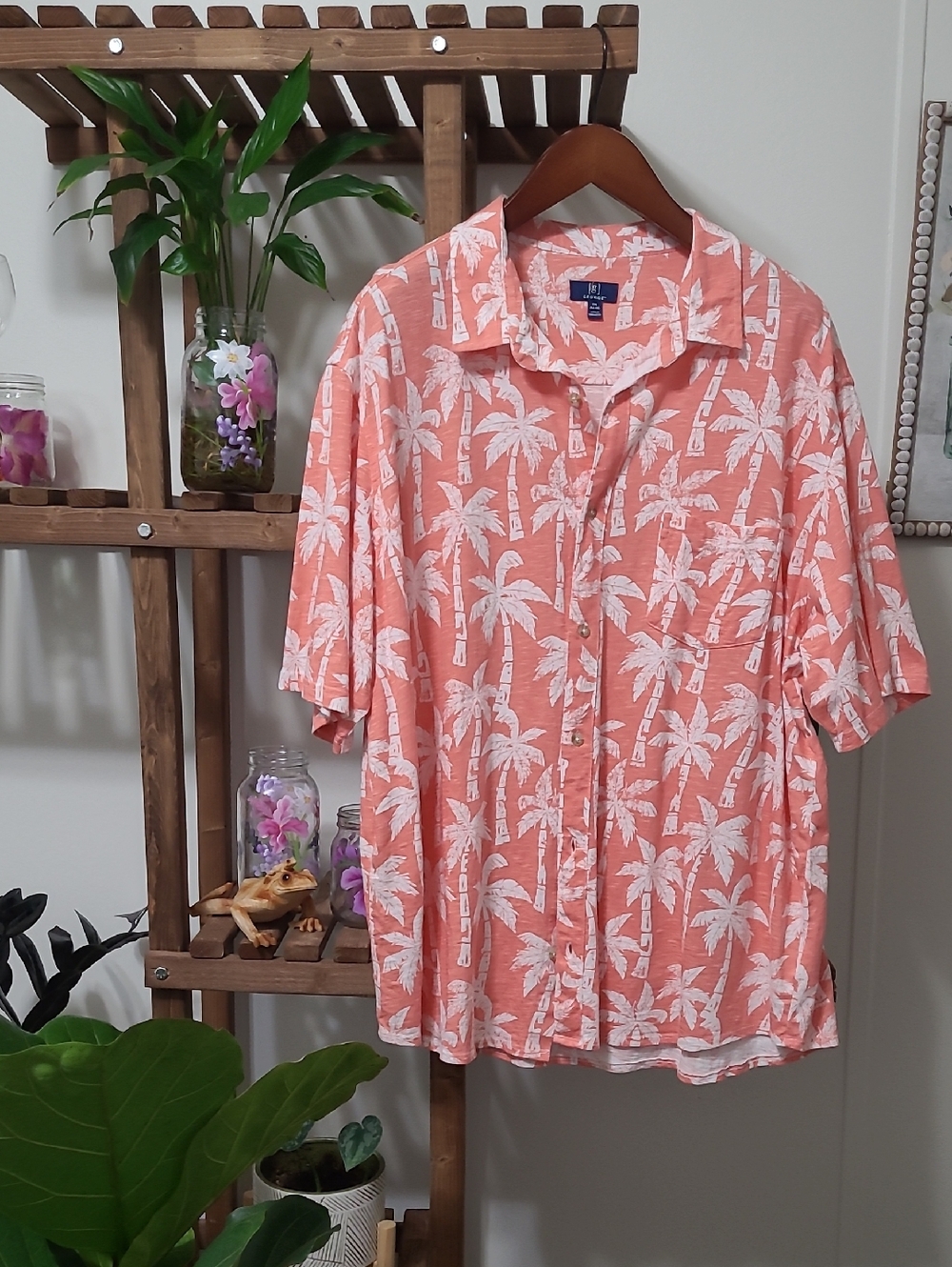 Men's Peach Hawaiian Shirt